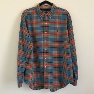 Ralph Lauren button down tartan plaid twill shirt